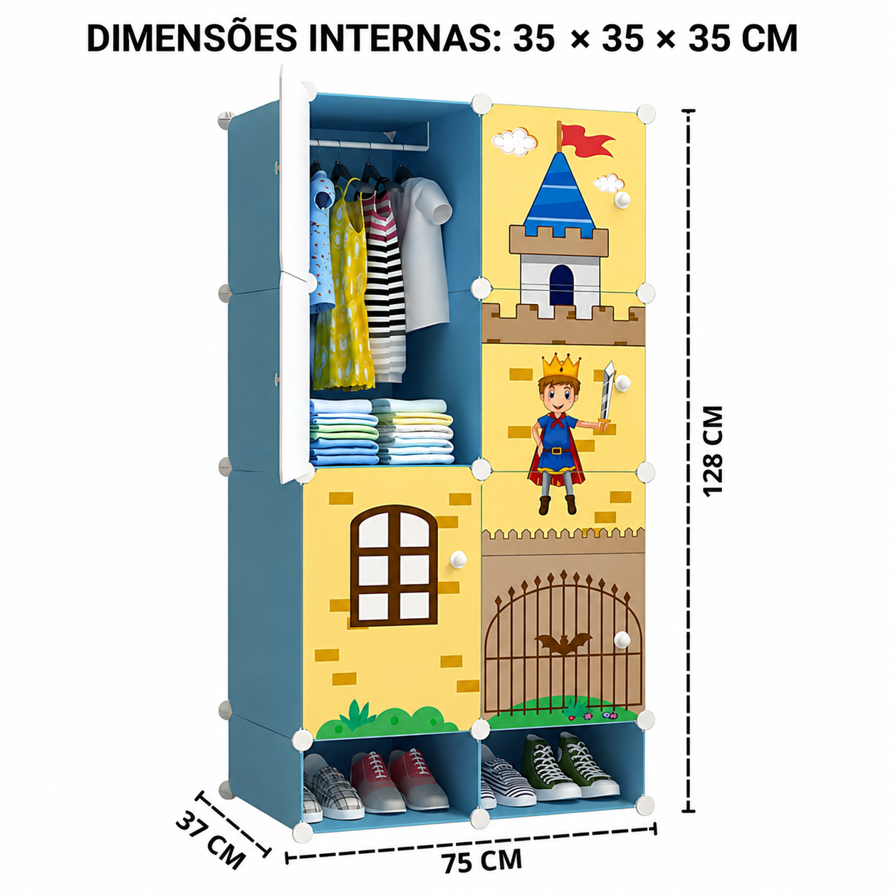 Guarda-Roupa Modular Infantil Castelo - foto 2